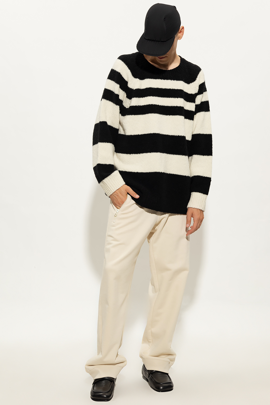 Nike striped sweater hot sale